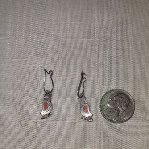 Sterling Silver Owl Earrings VTG